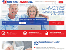 Tablet Screenshot of freedomlenderusa.com